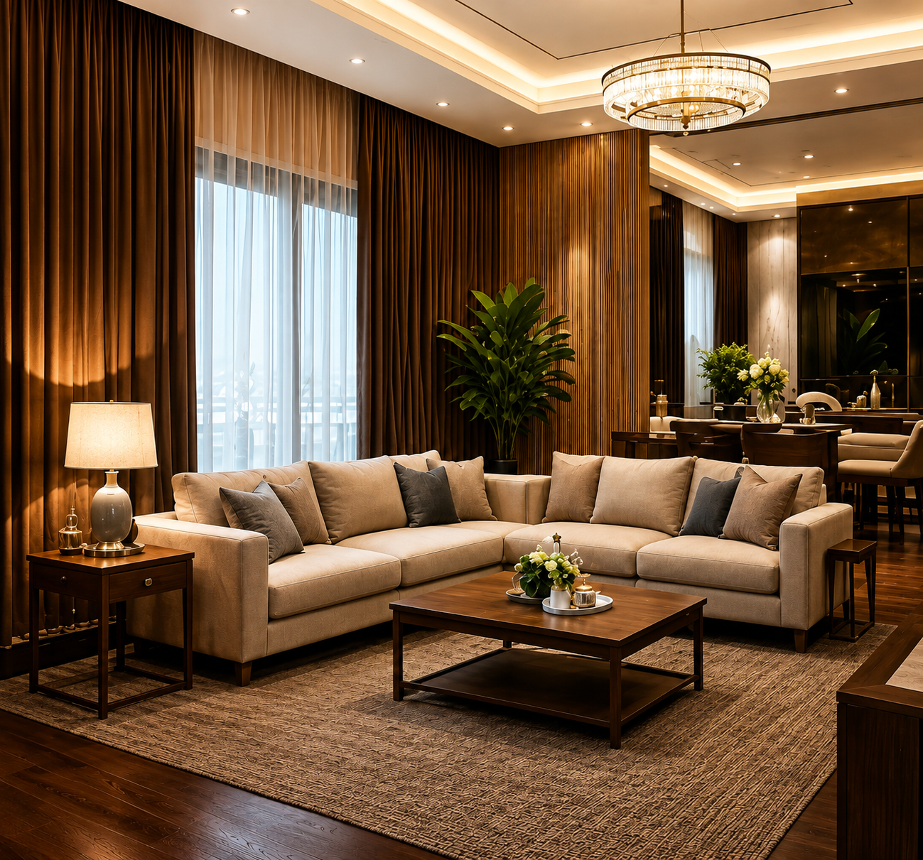 Warm contemporary interior